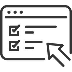 Line icon depicting an online referral form