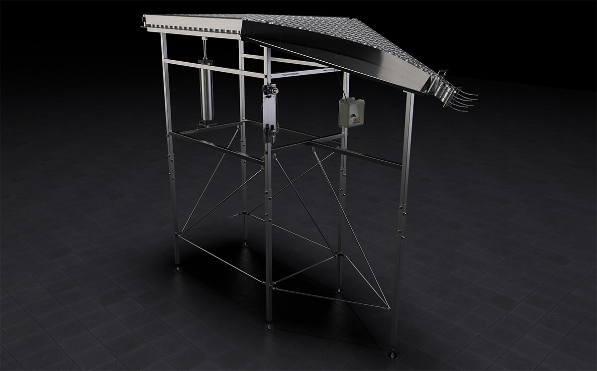 ABE Elevated TailGator Feed Table - Front Left View